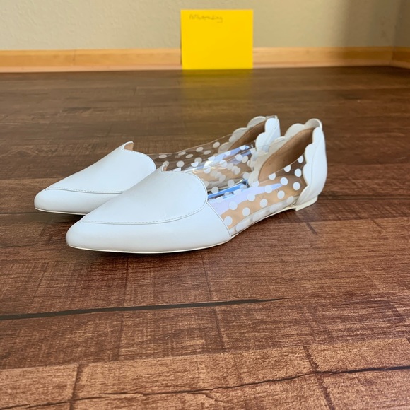 Isa Tapia white pointed toe slip on ballet flats - Picture 11 of 16